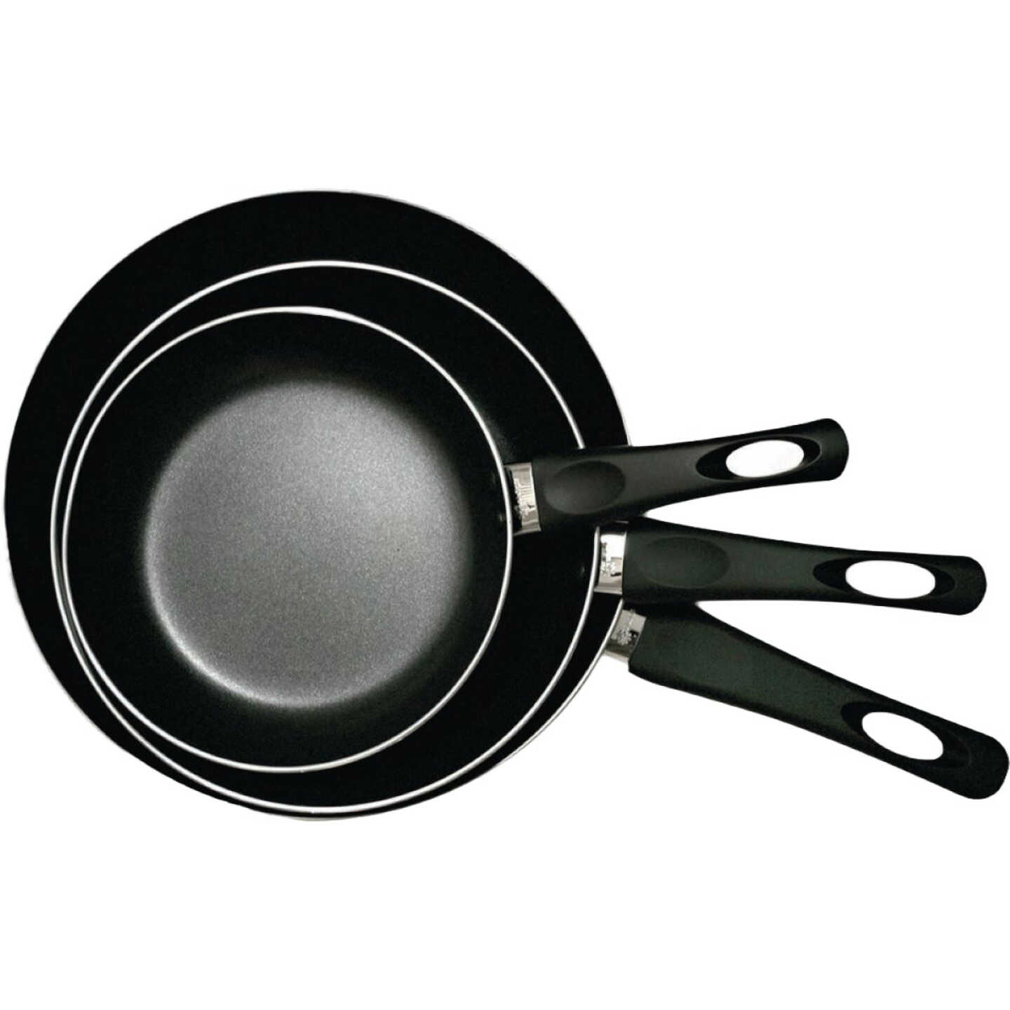 Epoca Elements 3-Piece Gray Non-Stick Coated Aluminum Fry Pan Set Image 1