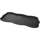 15x30 Black Recycled Plastic Contoured Boot Tray Image 1