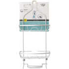 Zenna Home 11 In. x 24 In. Rustproof Hanging Shower Caddy, Satin Chrome Image 1