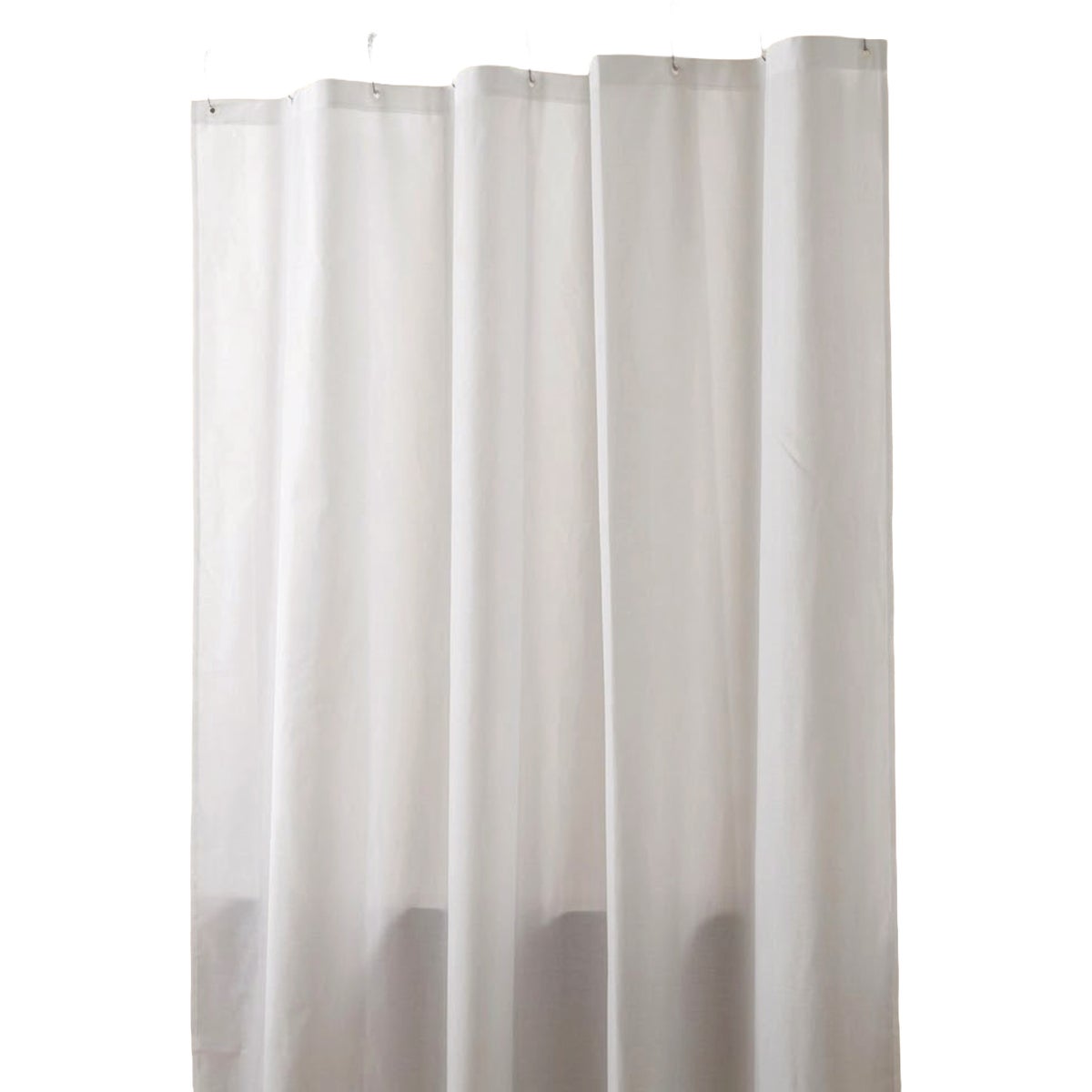 Moda At Home 70 In. x 72 In. White Crown Eva Shower Curtain Liner