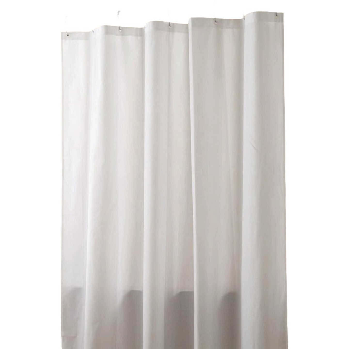 Moda At Home 70 In. x 72 In. White Crown Eva Shower Curtain Liner Image 1