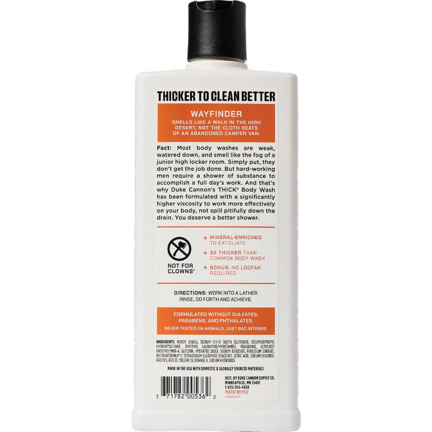 Duke Cannon 18 Oz. Wayfinder Thick Liquid Shower Wash Image 2