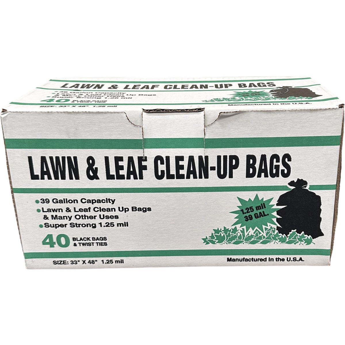 Primrose 39 Gal. Black Lawn & Leaf Bag (40-Count)