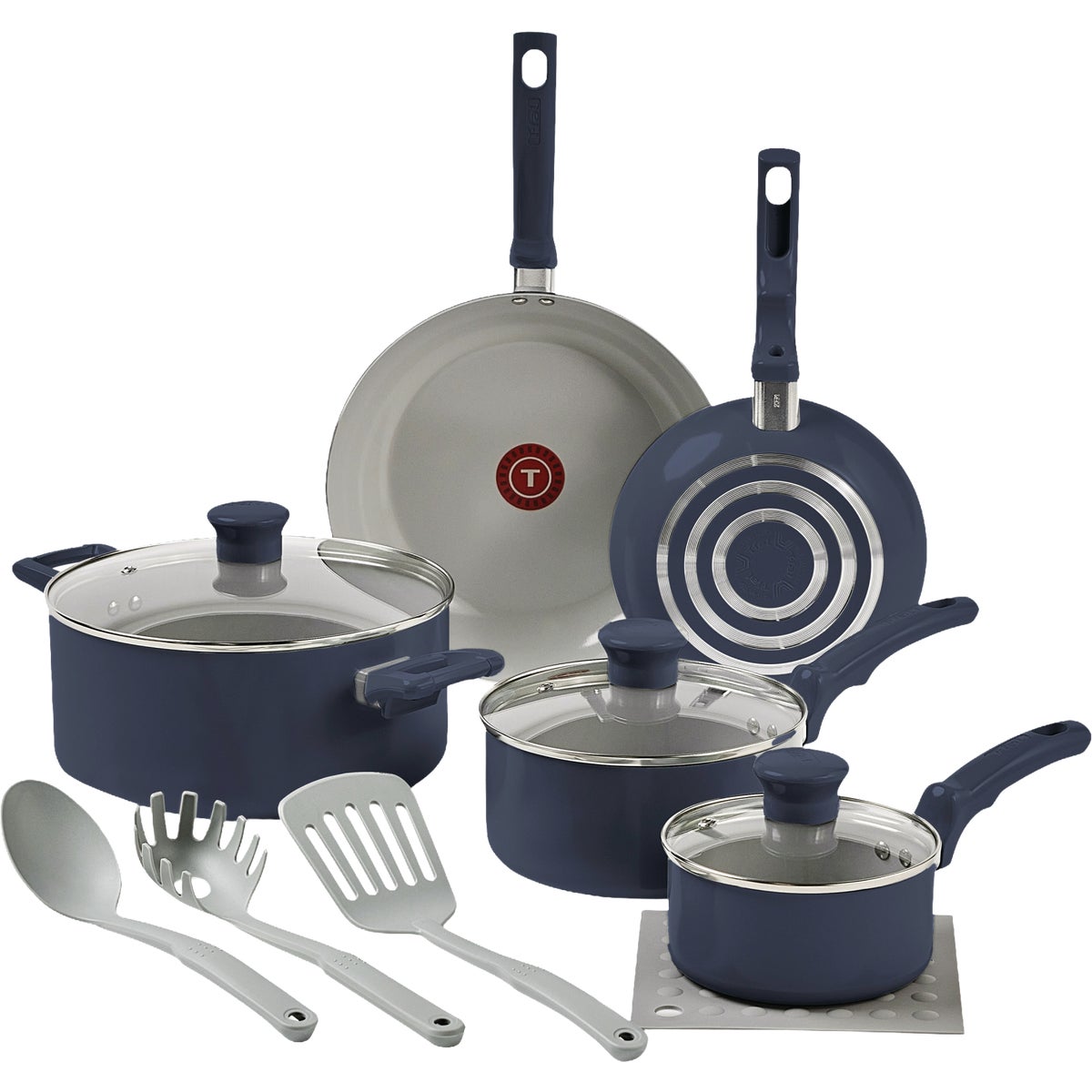 TFAL Ceramic Ceramic Domestic Cookware Set (12-Piece)