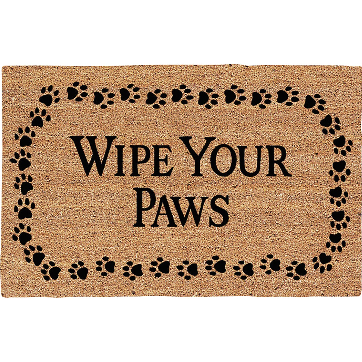 FanMats 18 In. x 30 In. Wipe Your Paws Coir Mat