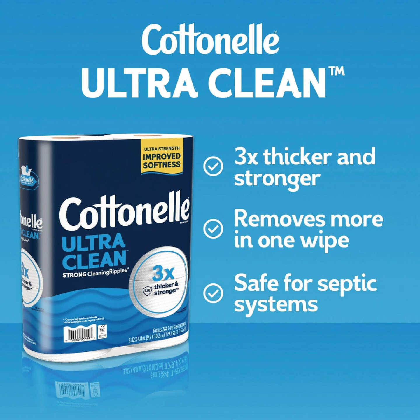 Cottonelle Clean Care Toilet Paper (12 Mega Rolls) Image 2