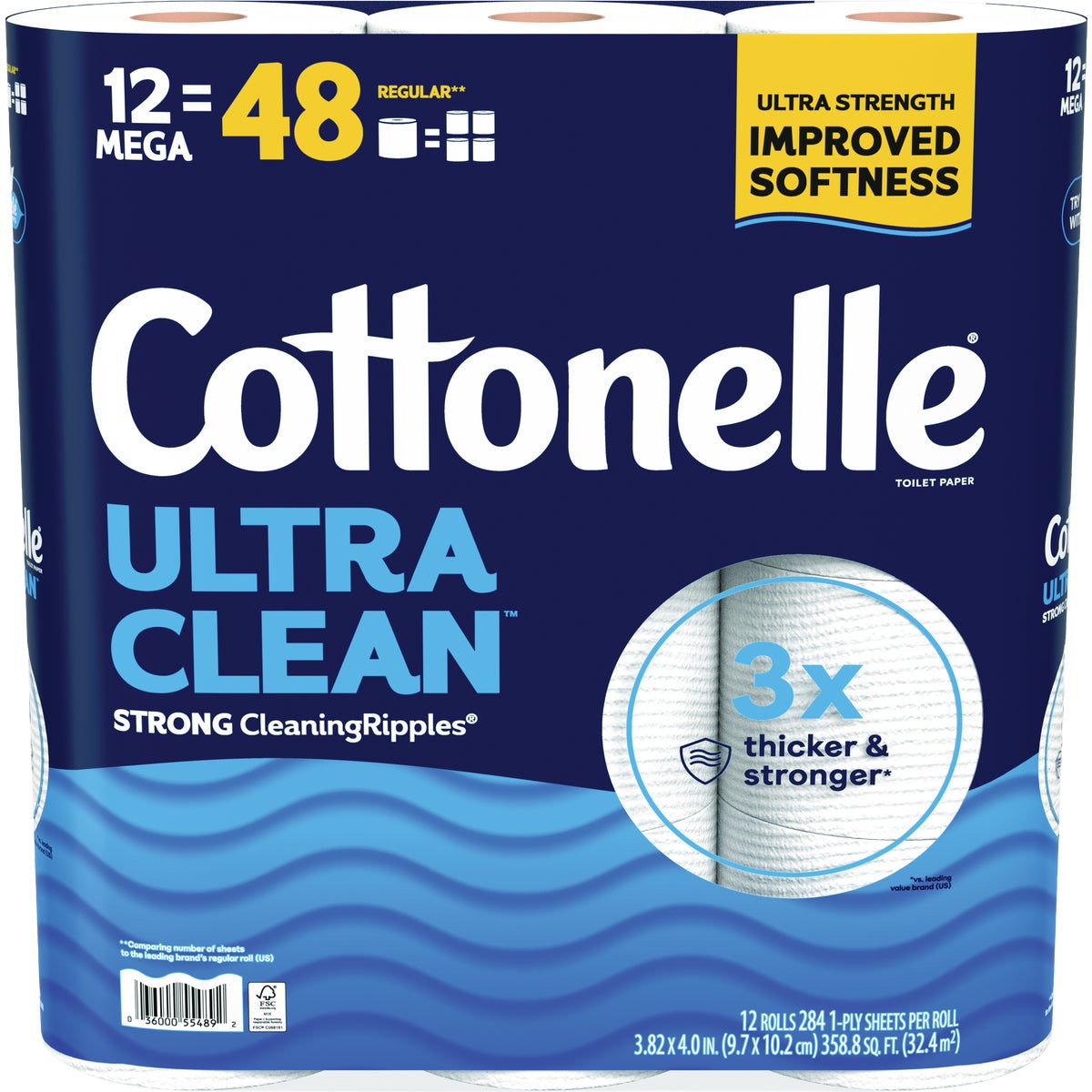 Cottonelle Clean Care Toilet Paper (12 Mega Rolls)