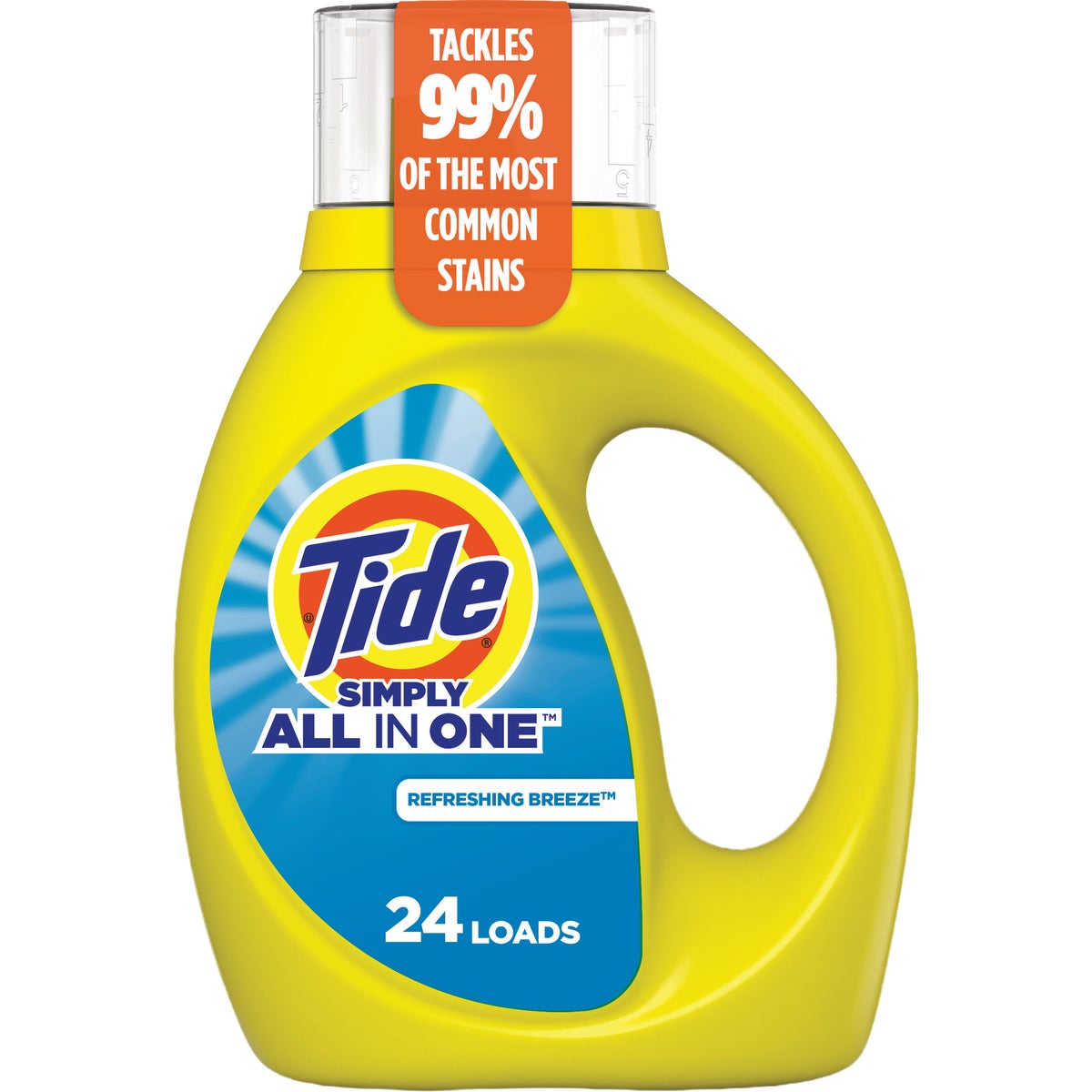 Tide 31 Oz. 24 Load Simply Liquid Laundry Detergent, Refreshing Breeze Scent