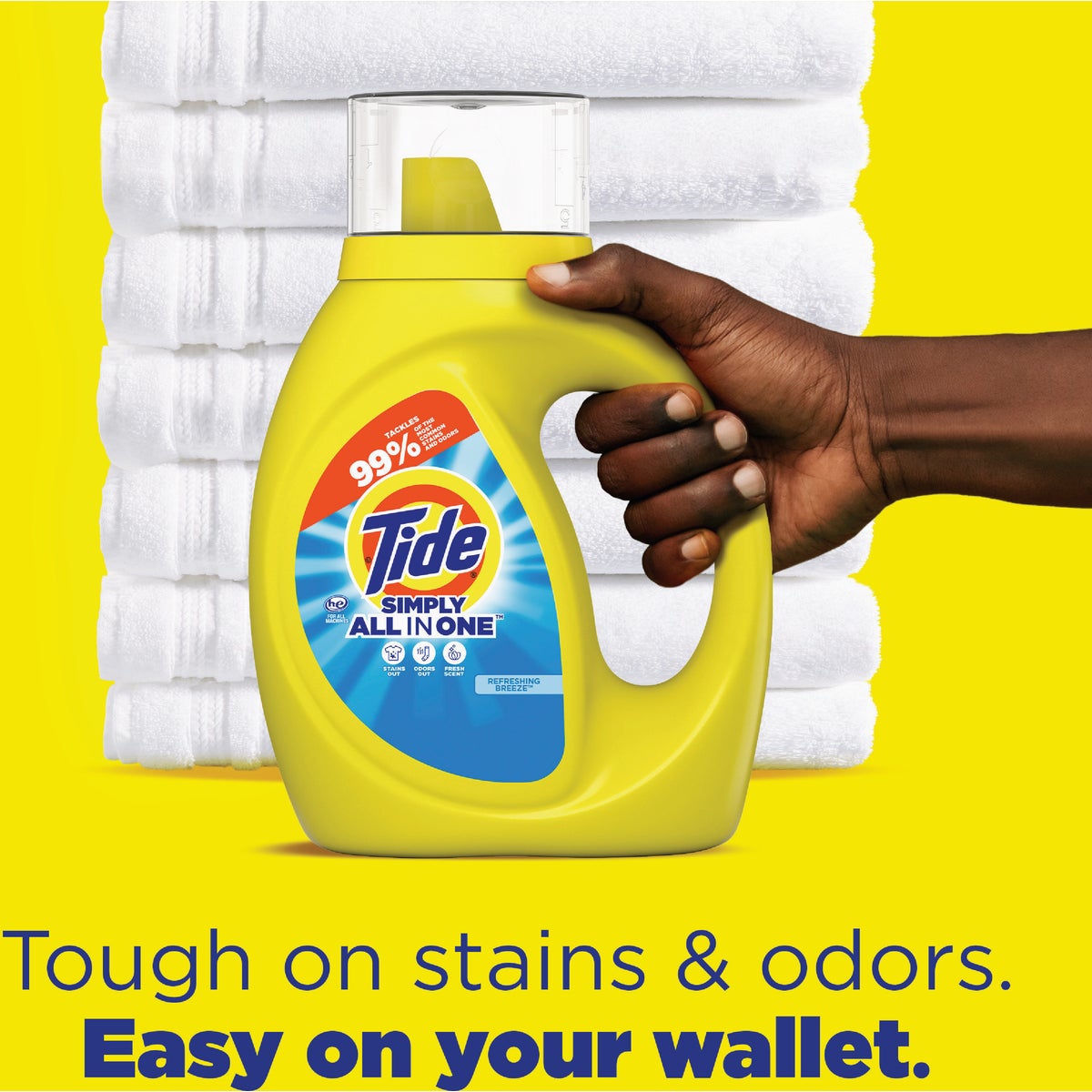 Tide 31 Oz. 24 Load Simply Liquid Laundry Detergent, Refreshing Breeze Scent Image 2