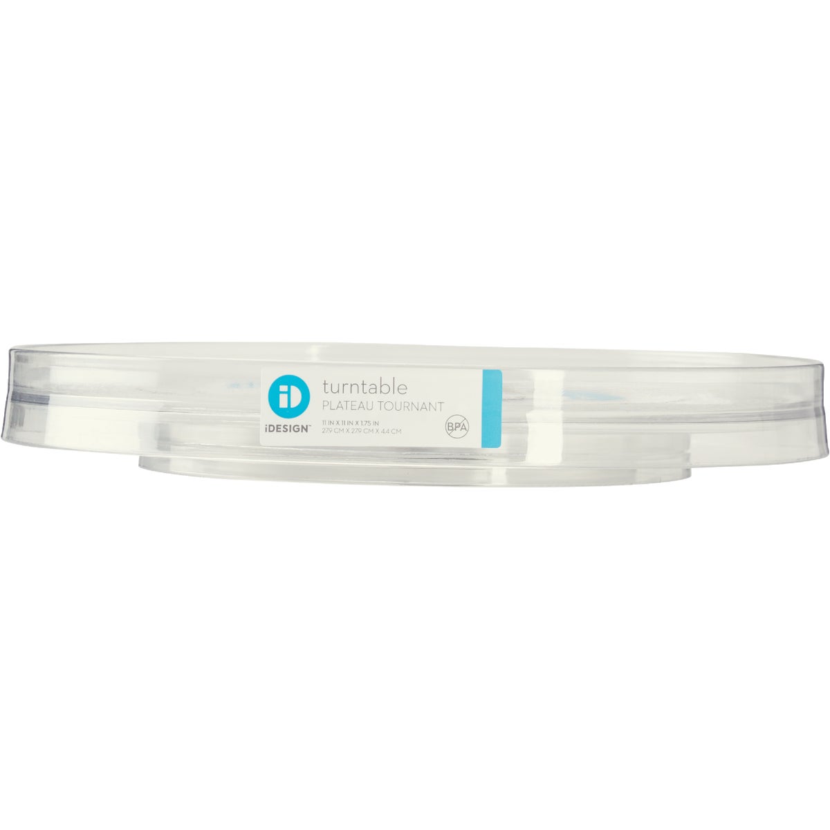 iDesign Linus 11 In. Dia. x 1.75 In. H. Clear Turntable Image 2