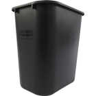 Rubbermaid Commercial 28-1/8 Qt. Black Rectangle Office Wastebasket Image 4