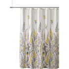 Zenna Home 70 In. x 72 In. Eva Flowers Yellow Decorative Fabric Shower Curtain Image 1