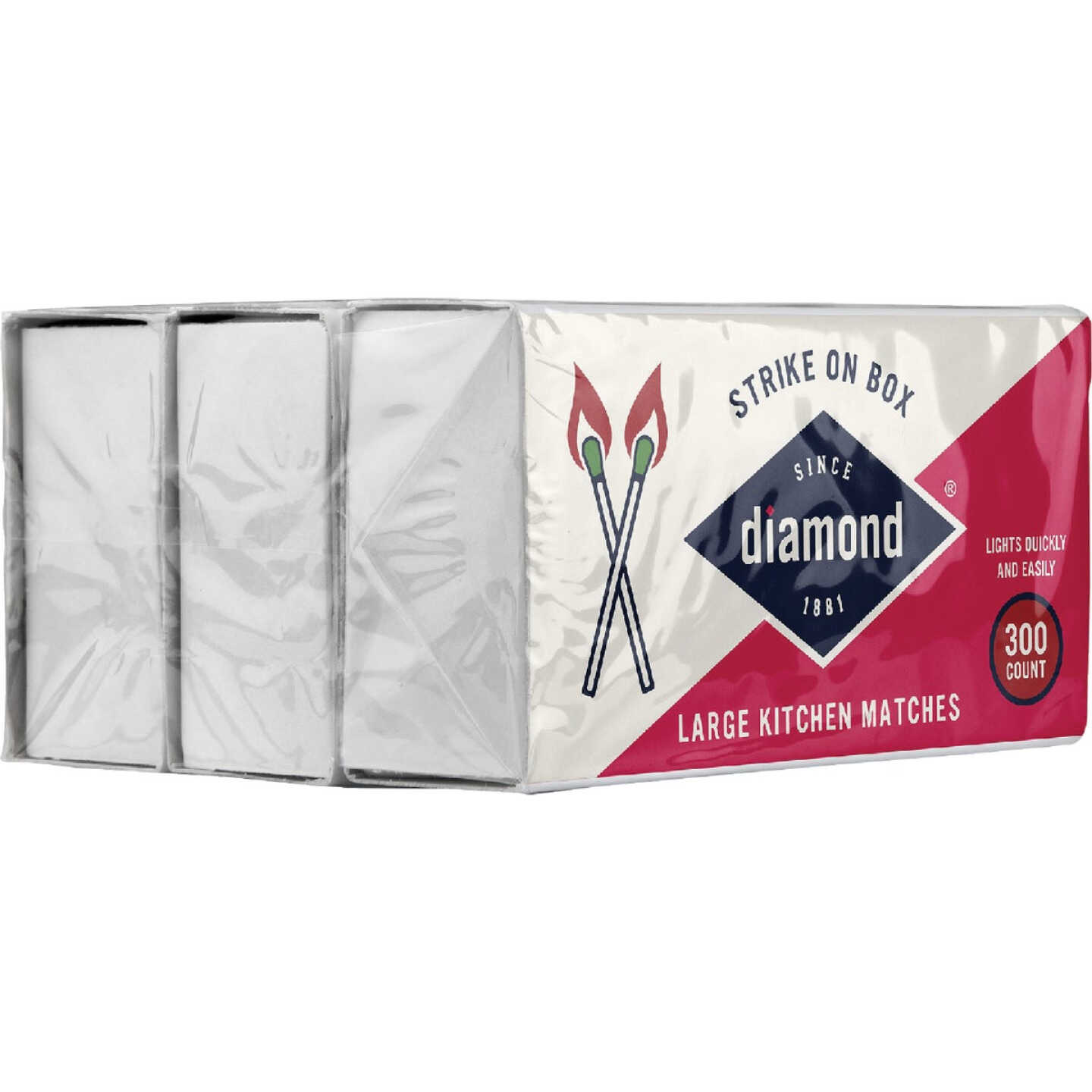 Diamond 2-3/8 In. 300-Count Strike on Box Kitchen Matches (3-Pack) Image 1