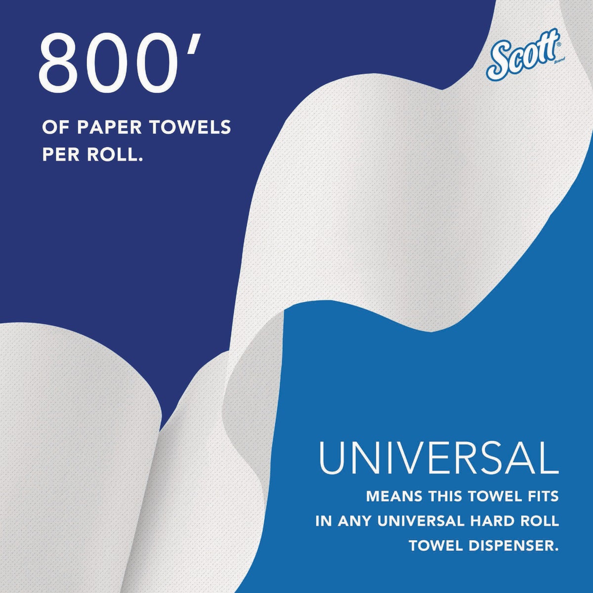 Scott 8 In. x 800 Ft. Hard Roll Paper Towel (12-Pack) Image 2