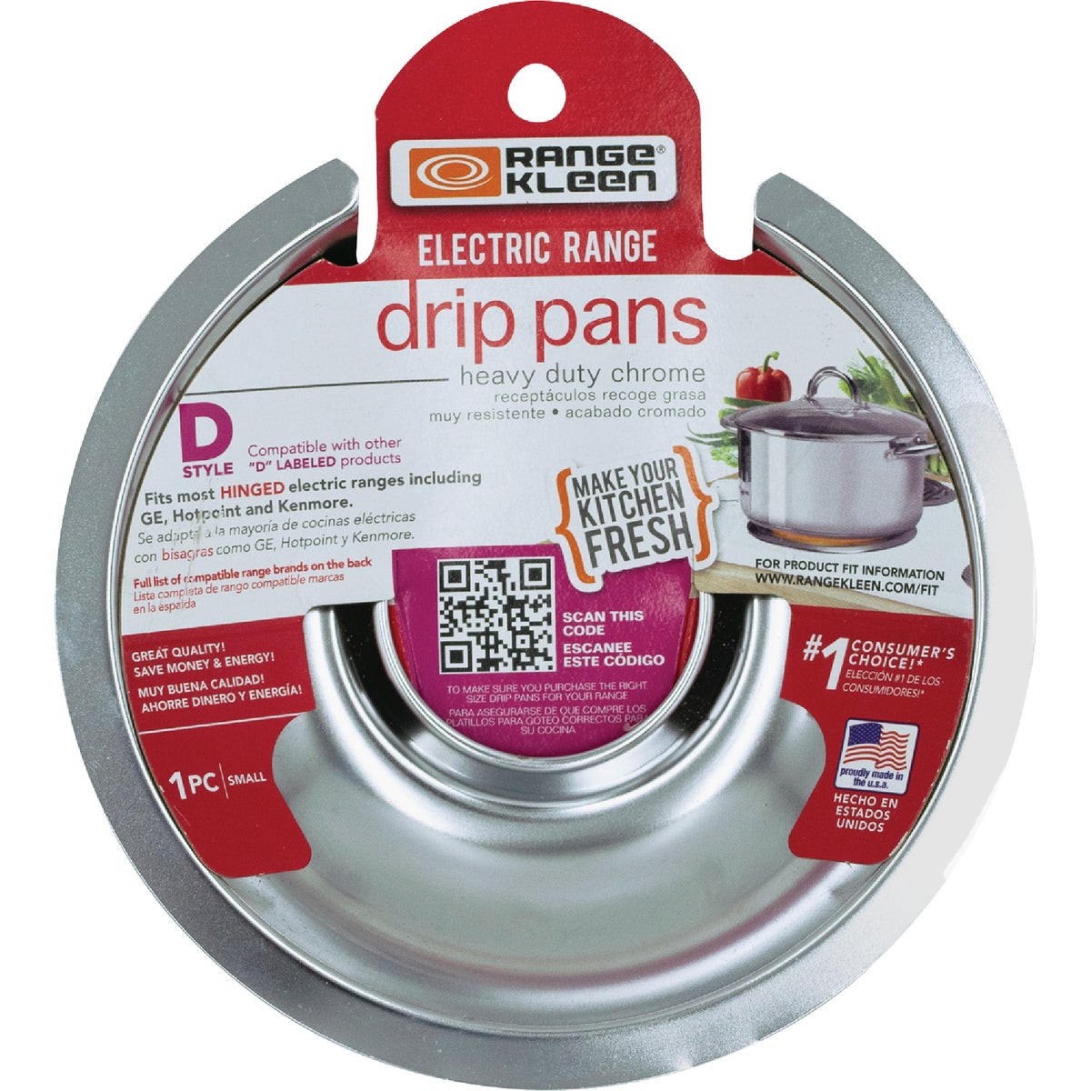 Range Kleen Electric Small 6 In. Style D Round Chrome Drip Pan Image 2