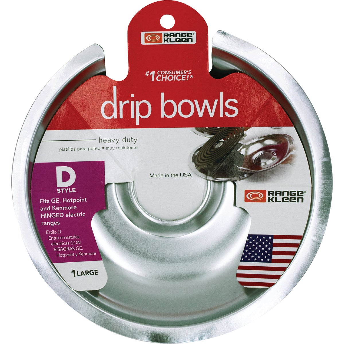 Range Kleen Electric Large 8 In. Style D Round Chrome Drip Pan Image 2