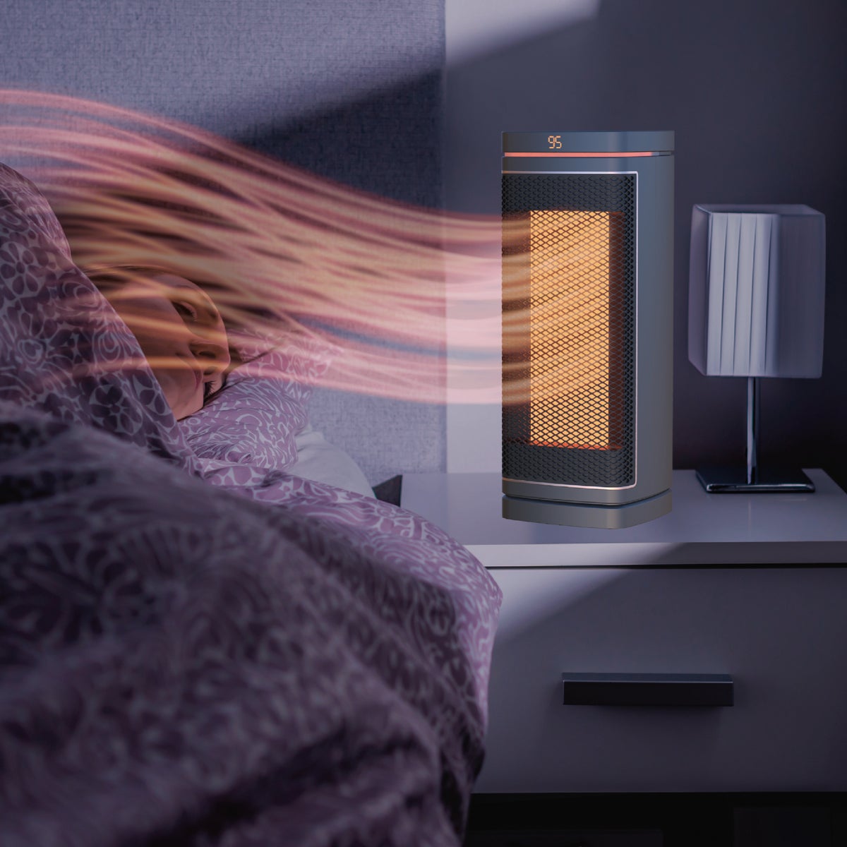 Handy Heater Copper Core Tower Oscillating Ceramic Space Heater Image 3
