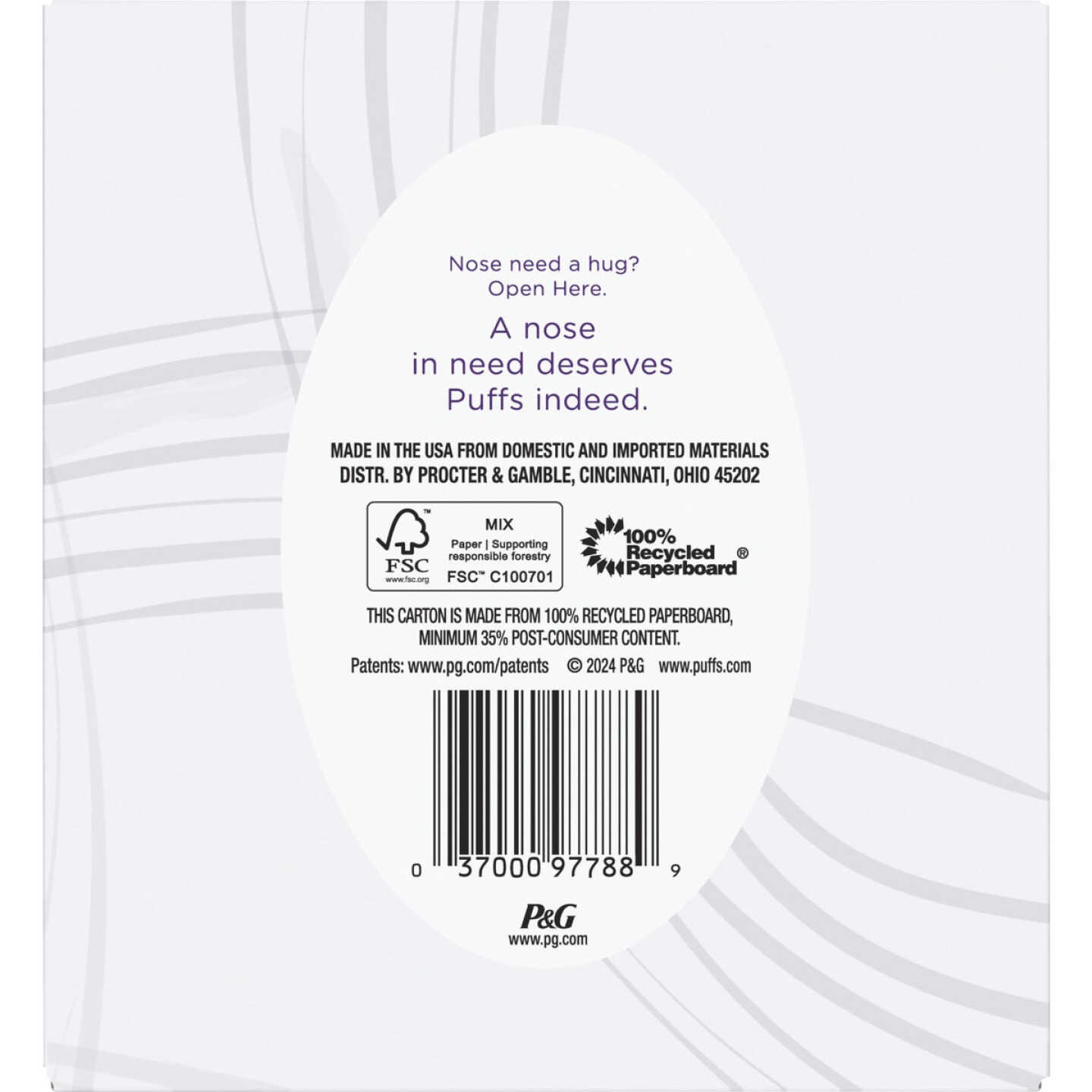 Puffs Ultra Soft Facial Tissue, 1 Mega Cube Box (72-Count) Image 2