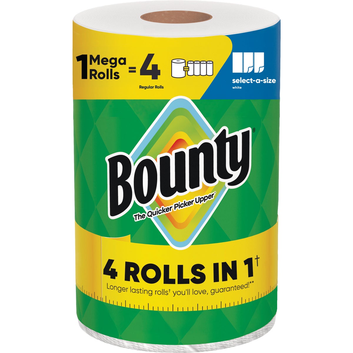Bounty Paper Towels Select-A-Size White, 1 Mega Roll, 164 Sheets Per Roll
