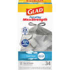 Glad ForceFlex MaxStrength 13 Gal. Grab Zone Drawstring Fresh Clean Odor Shield Trash Bags (34-Count) Image 1