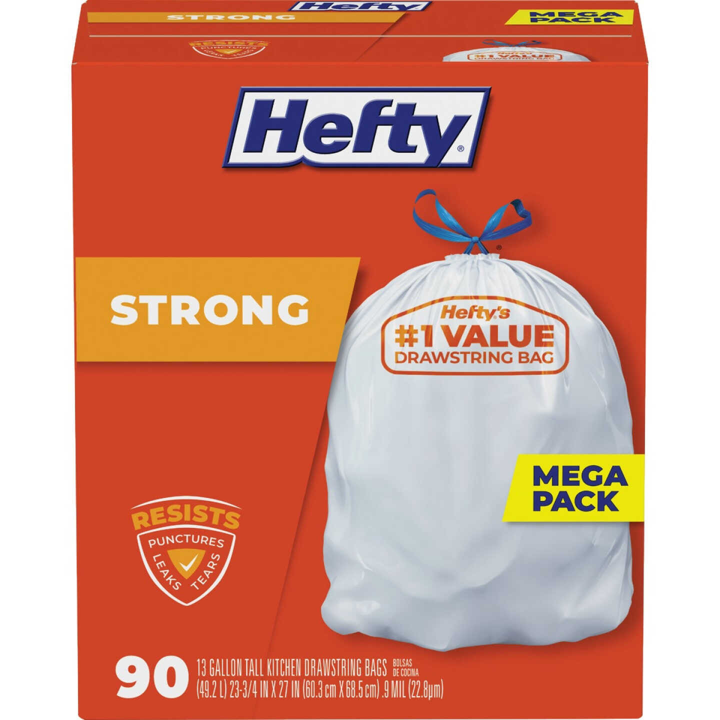 Hefty 13 Gal. Tall Kitchen White Trash Bag (90-Count) Image 1