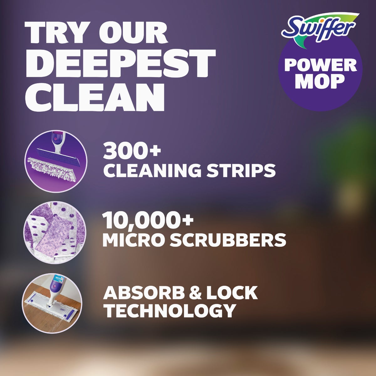 Swiffer PowerMop Multi-Surface Mop Kit with Refills and Solution, Fresh Scent Image 5