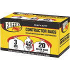 Ruffies 42 Gal. Contractor Clear Trash Bag (20-Count) Image 1