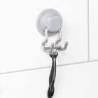 Zenna Home Rustproof Satin Chrome Power Grip Pro Adhesive/Suction Shower Storage Hook Image 3