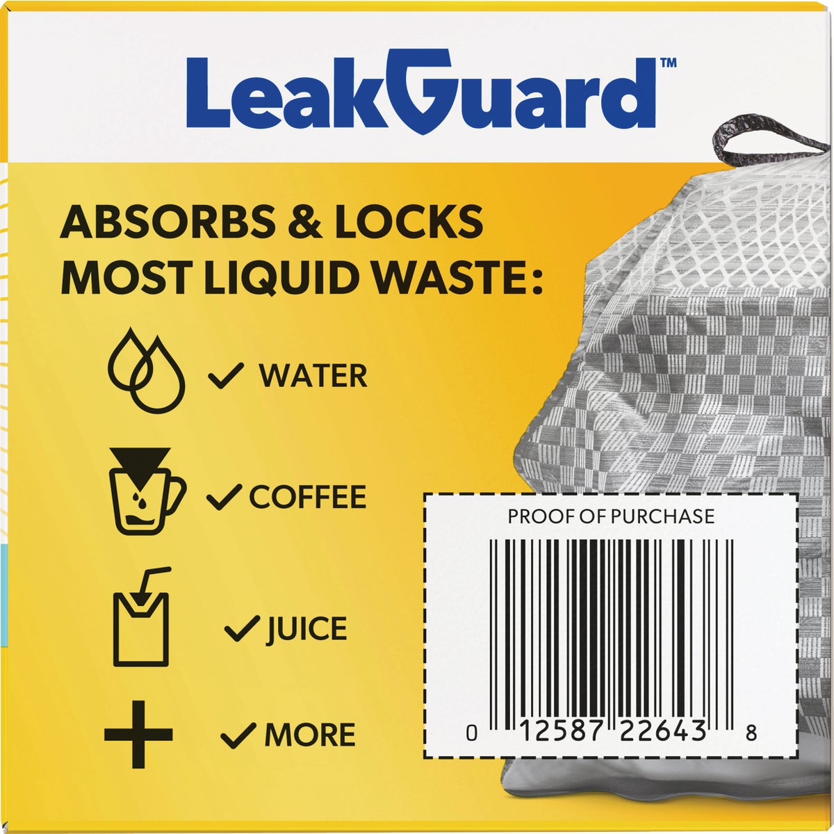 Glad 13 Gal. ForceFlex MaxStrength LeakGuard Tall Kitchen Drawstring Trash Bags, Fresh Air Scent (20-Count) Image 4