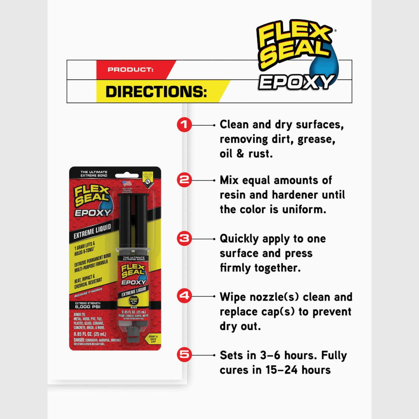 Flex Seal Epoxy 0.5 Oz. Extreme Liquid, Black (2-Pack) Image 6