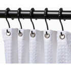 Zenna Home Rustproof Matte Black Double Roller Shower Curtain Hooks (12-Count) Image 2