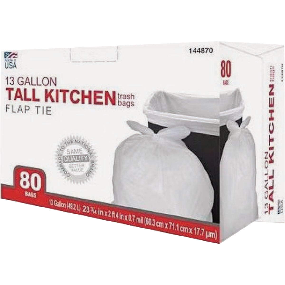 Berry 13 Gal. White Tall Kitchen Trash Bags (80-Count)