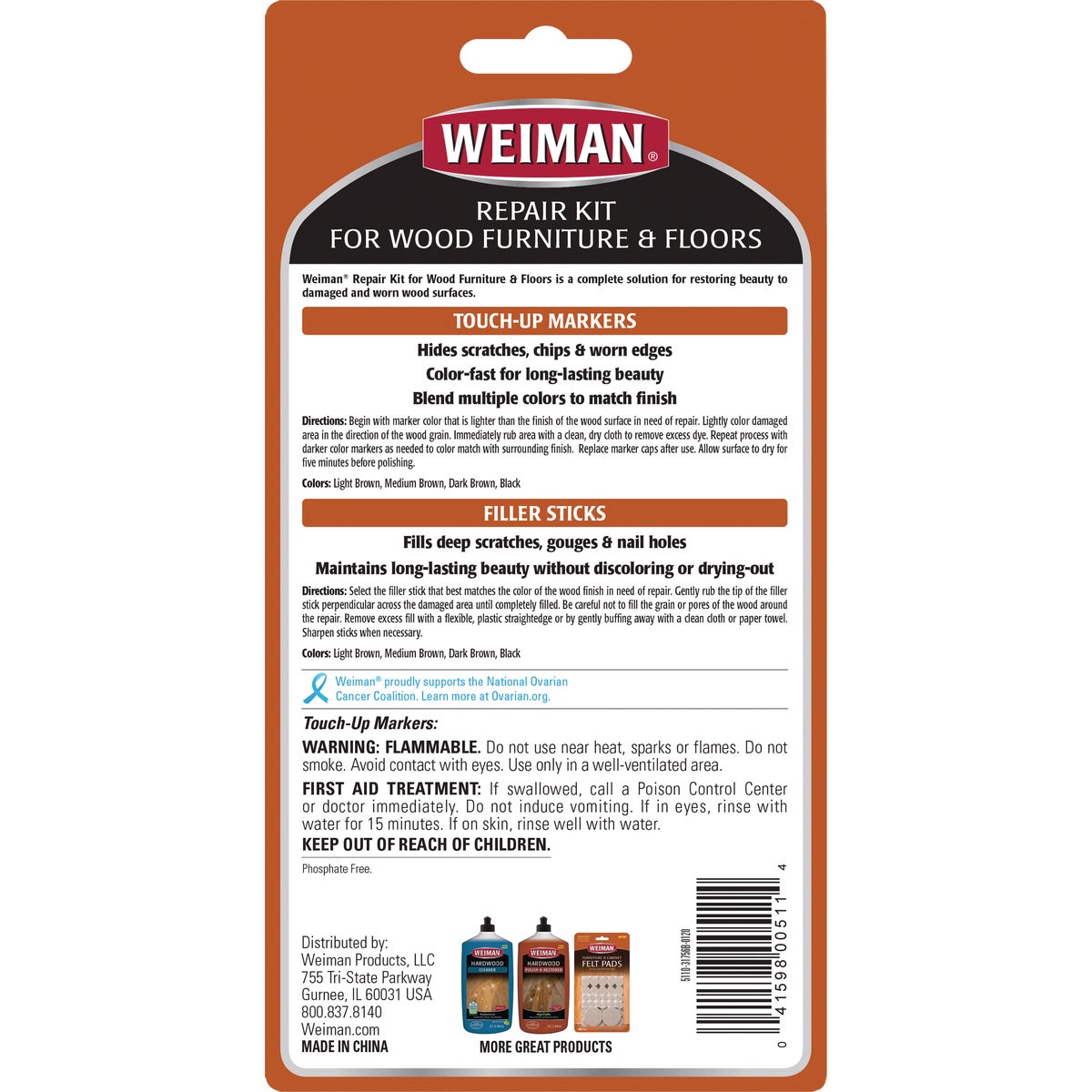 Weiman Wood Furniture and Floor Repair Kit Image 2