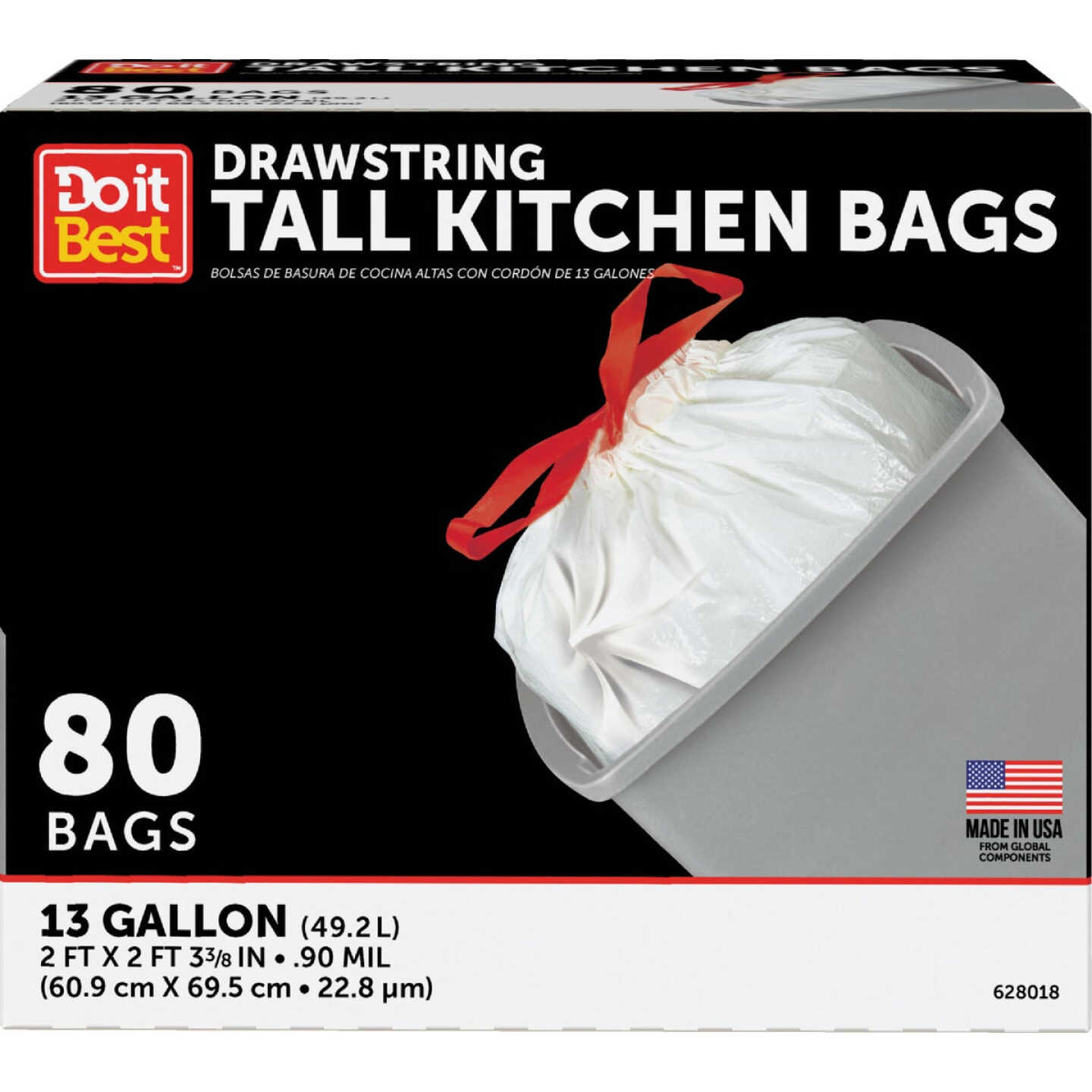 Do it Best 42 Gal. Twist Tie Contractor Black Trash Bag (50-Count) Image 1