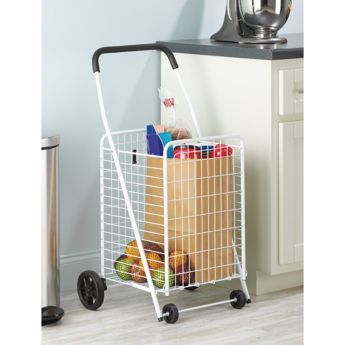Whitmor Large White Steel Frame Utility Cart