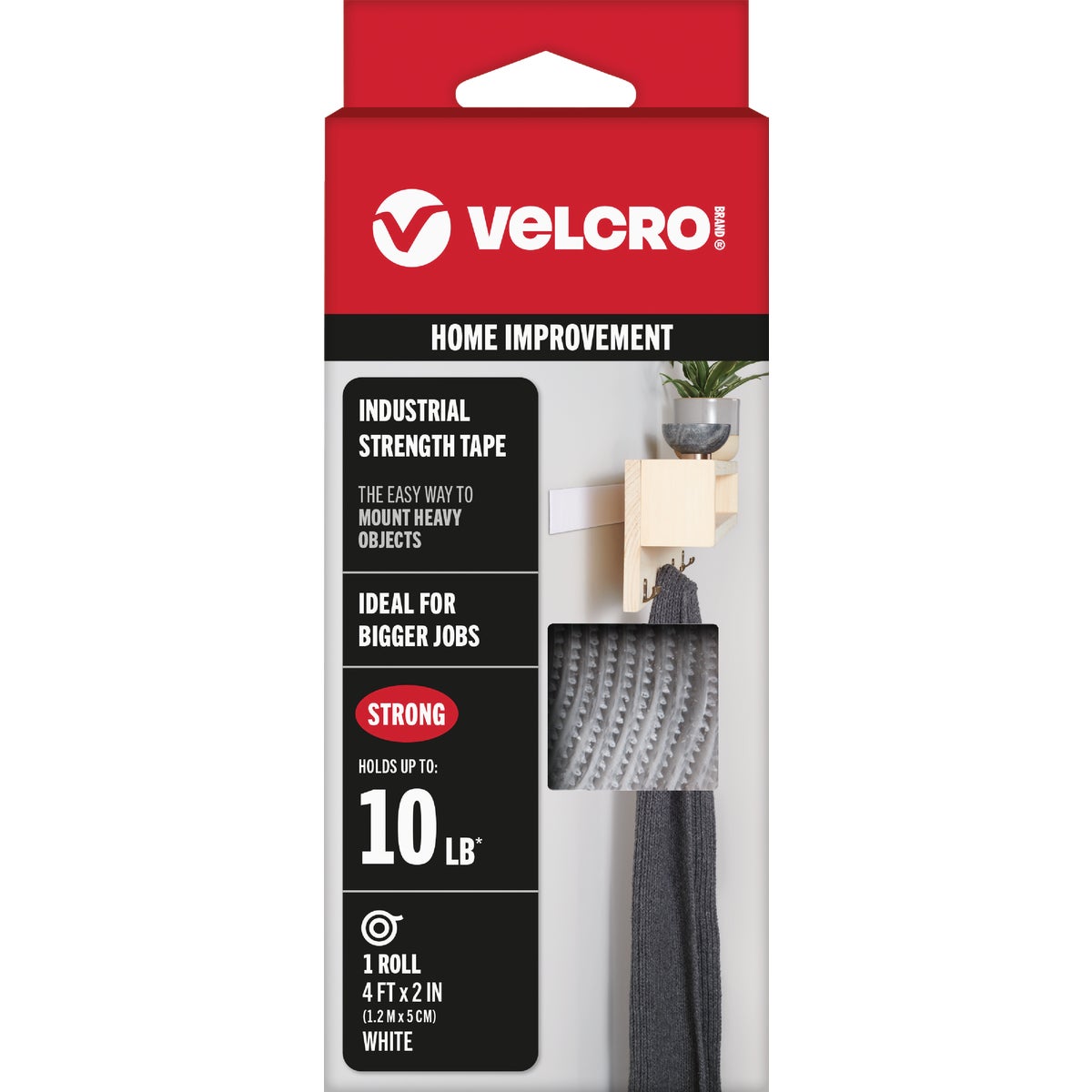 VELCRO Brand 2 In. x 4 Ft. White Industrial Strength Hook & Loop Roll