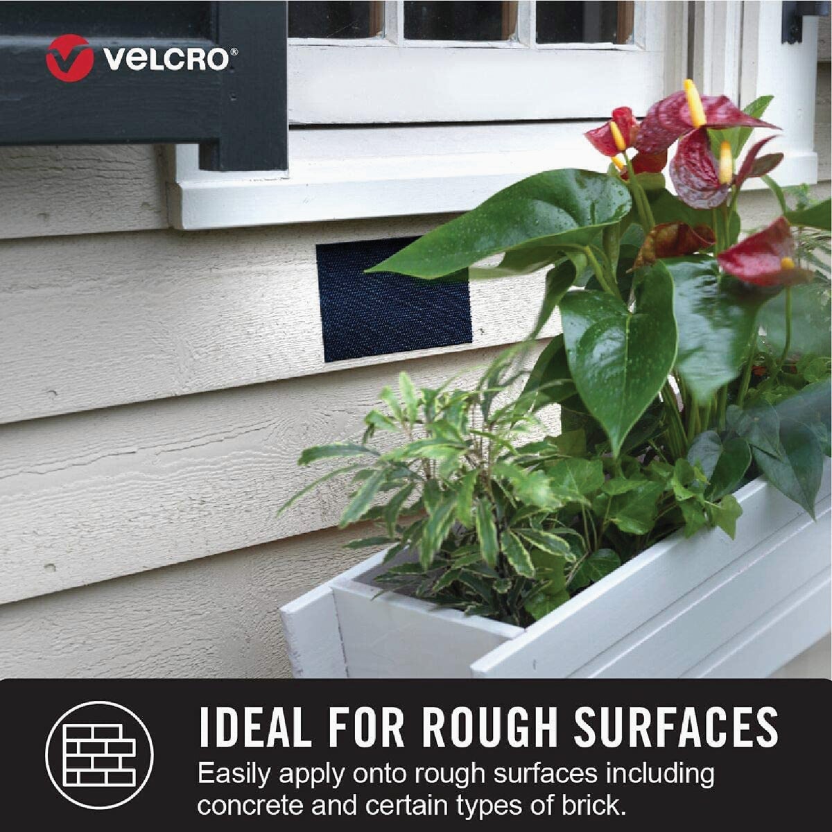 VELCRO Brand Industrial Strength Extreme Gray 1 In. x 4 In. Adhesive Hook & Loop Strip (5-Count) Image 3