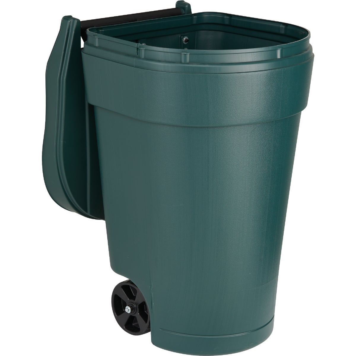 United Solutions 50 Gal. Green Plastic Wheeled Outdoor Trash Can with Lid Image 5