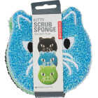 Kikkerland 4.3 In. x 2.5 In. Cat Scrub Sponge (3-Pack) Image 3