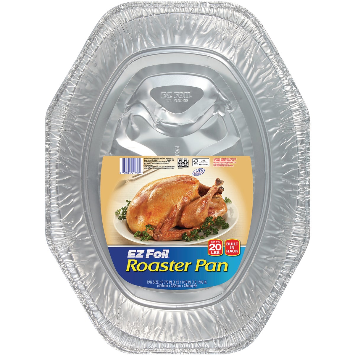 EZ Foil 14-1/8 In. x 18 In. Oval Roaster Pan