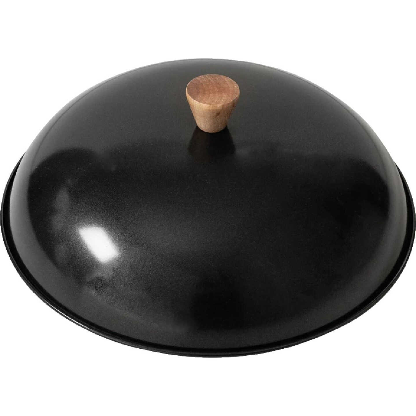 Joyce Chen Classic Series 14 In. Uncoated Carbon Steel Flat Bottom Wok Set with Lid and Birch Handles (4-Pc.) Image 8
