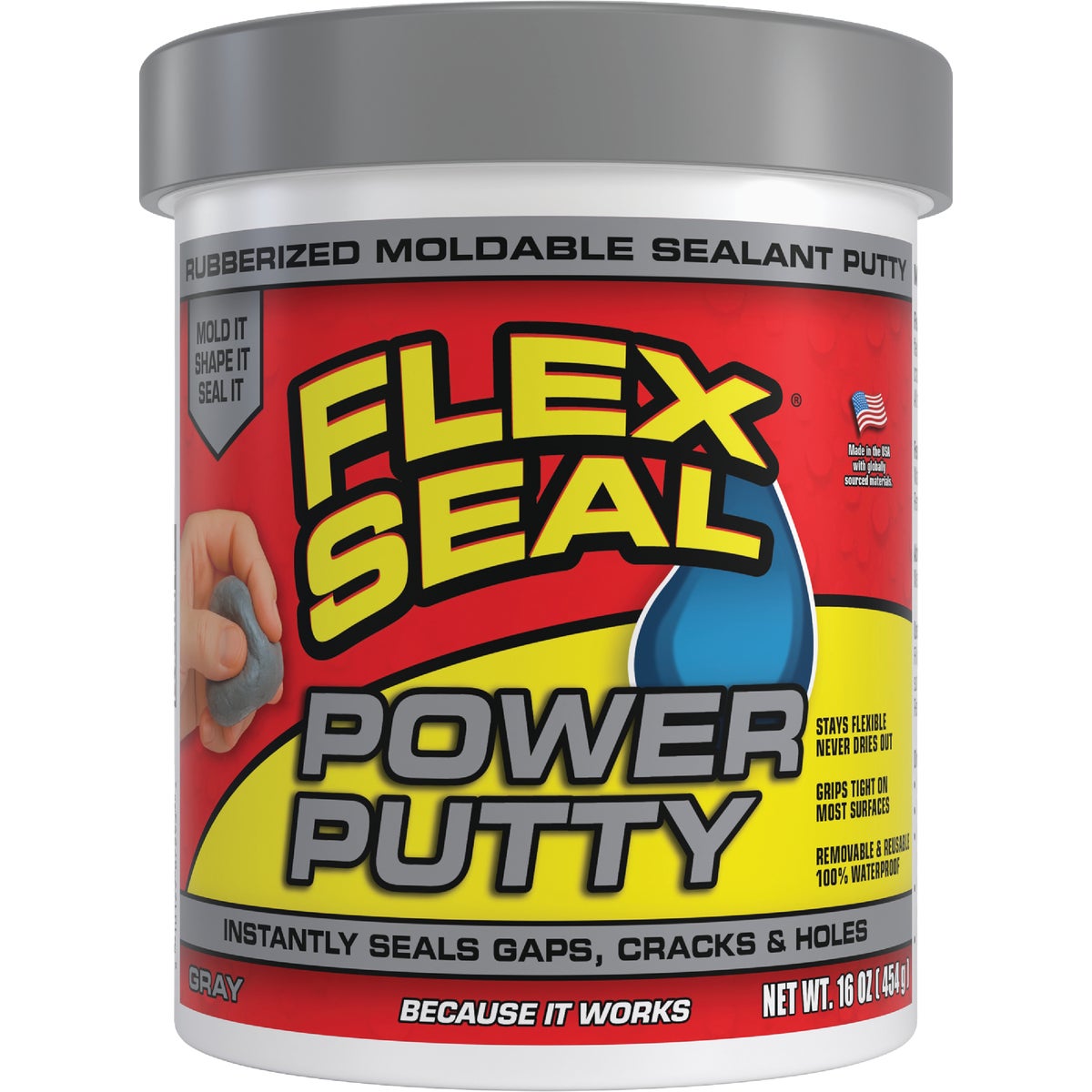 Flex Seal Power Putty 16 Oz. Gray Multi-Purpose Adhesive