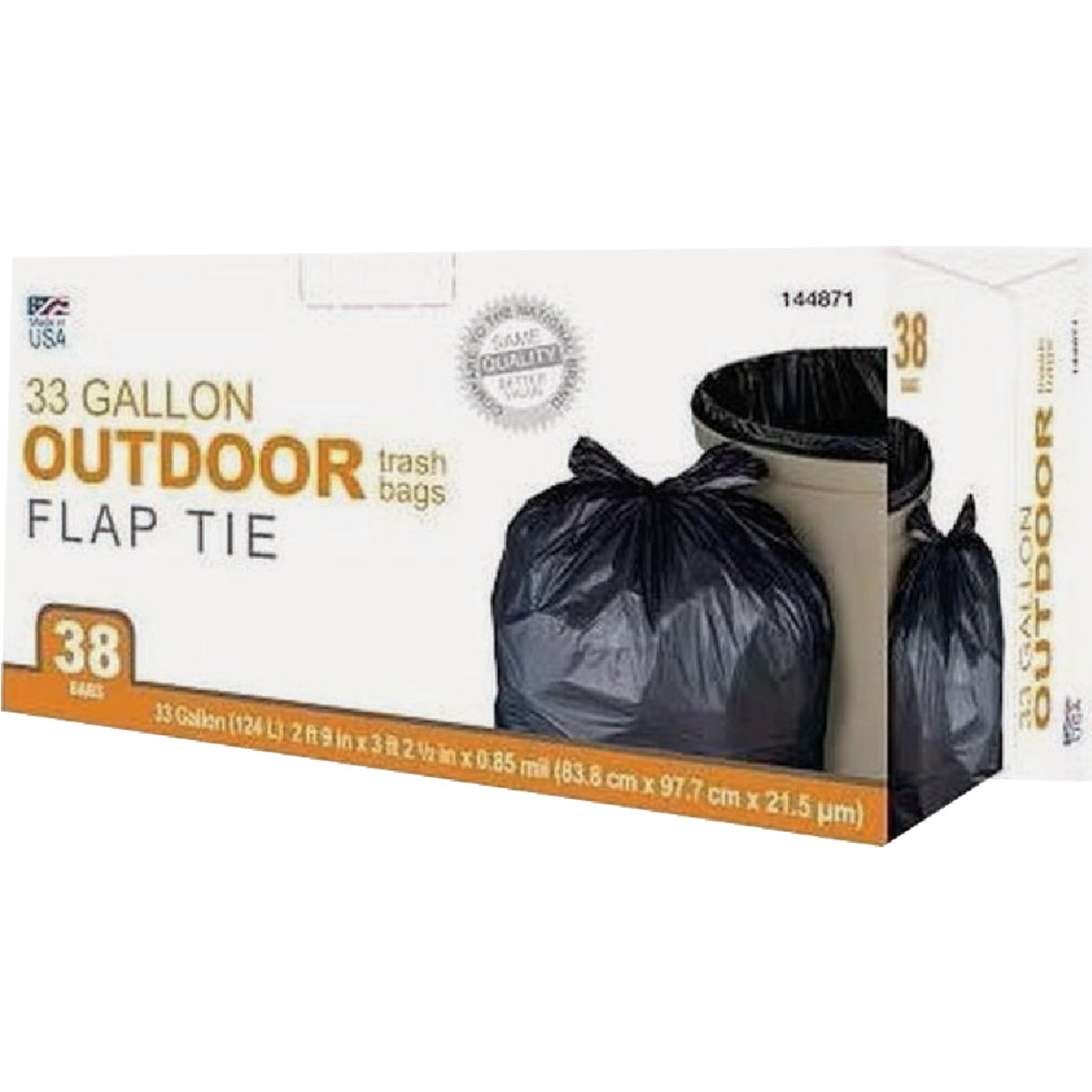 Berry 33 Gal. Black Large Trash Bags (38-Count)