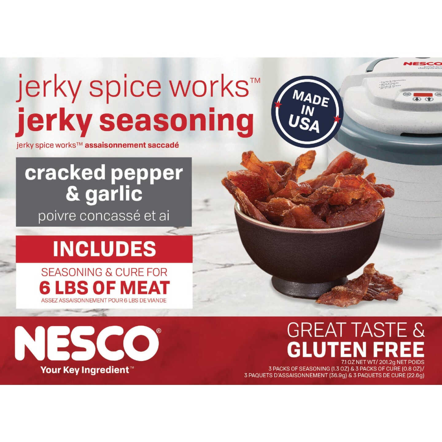 Nesco Cracked Pepper & Garlic Jerky Seasoning, 6 Lb. Yield Image 1