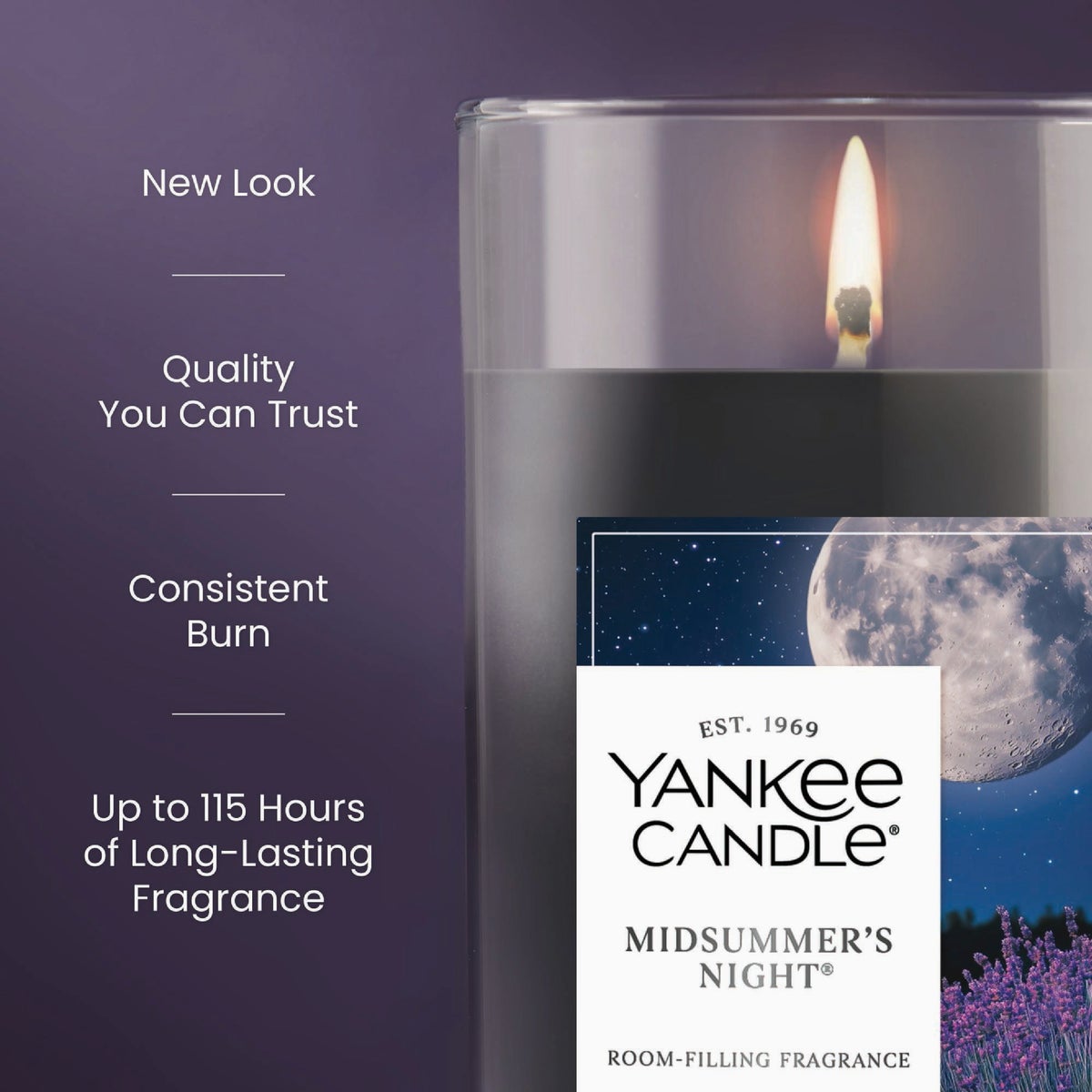 Yankee Candle 14-1/4 Oz. Mid Summer's Night Medium Pillar Candle Image 3