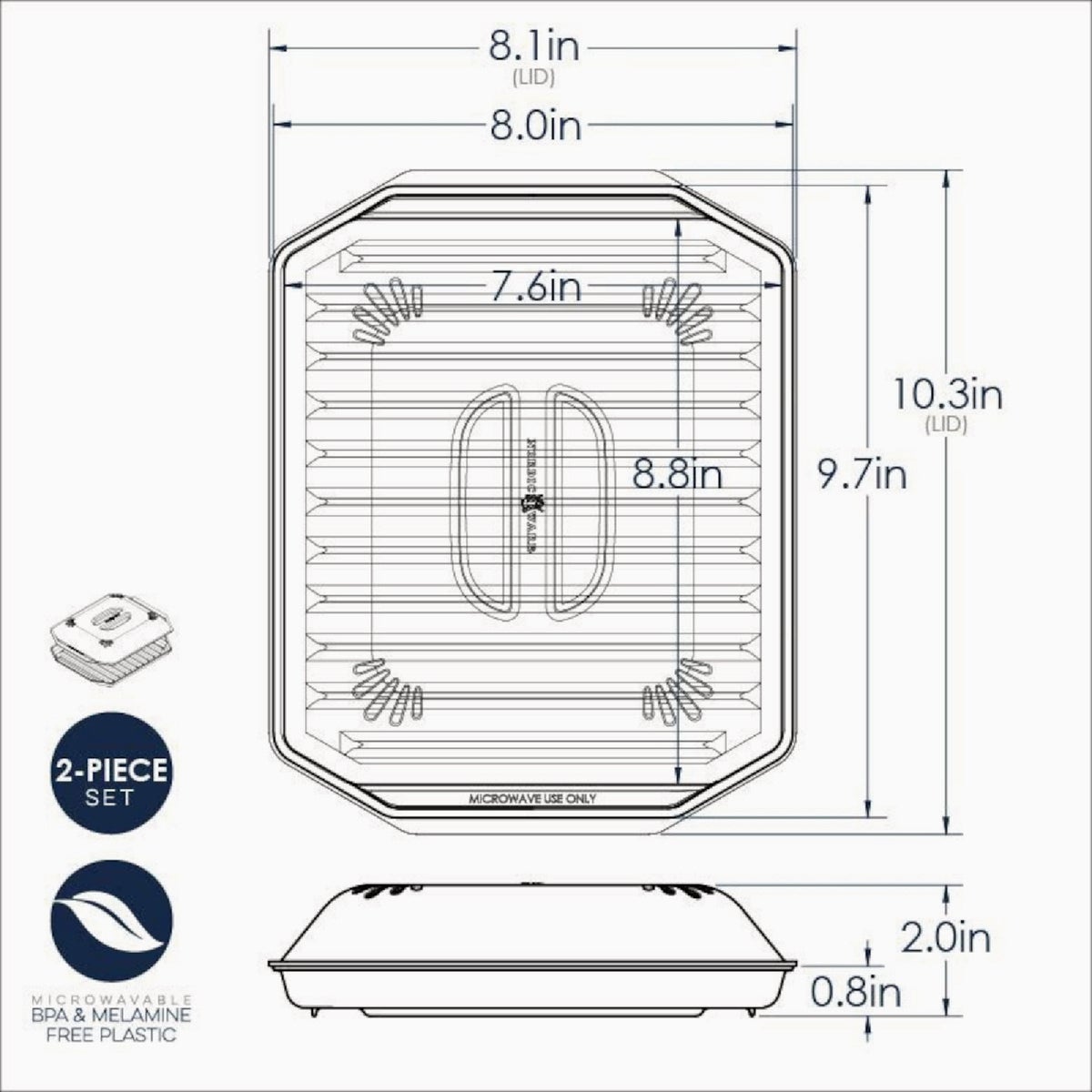 NordicWare Compact Bacon Tray with Lid Image 2