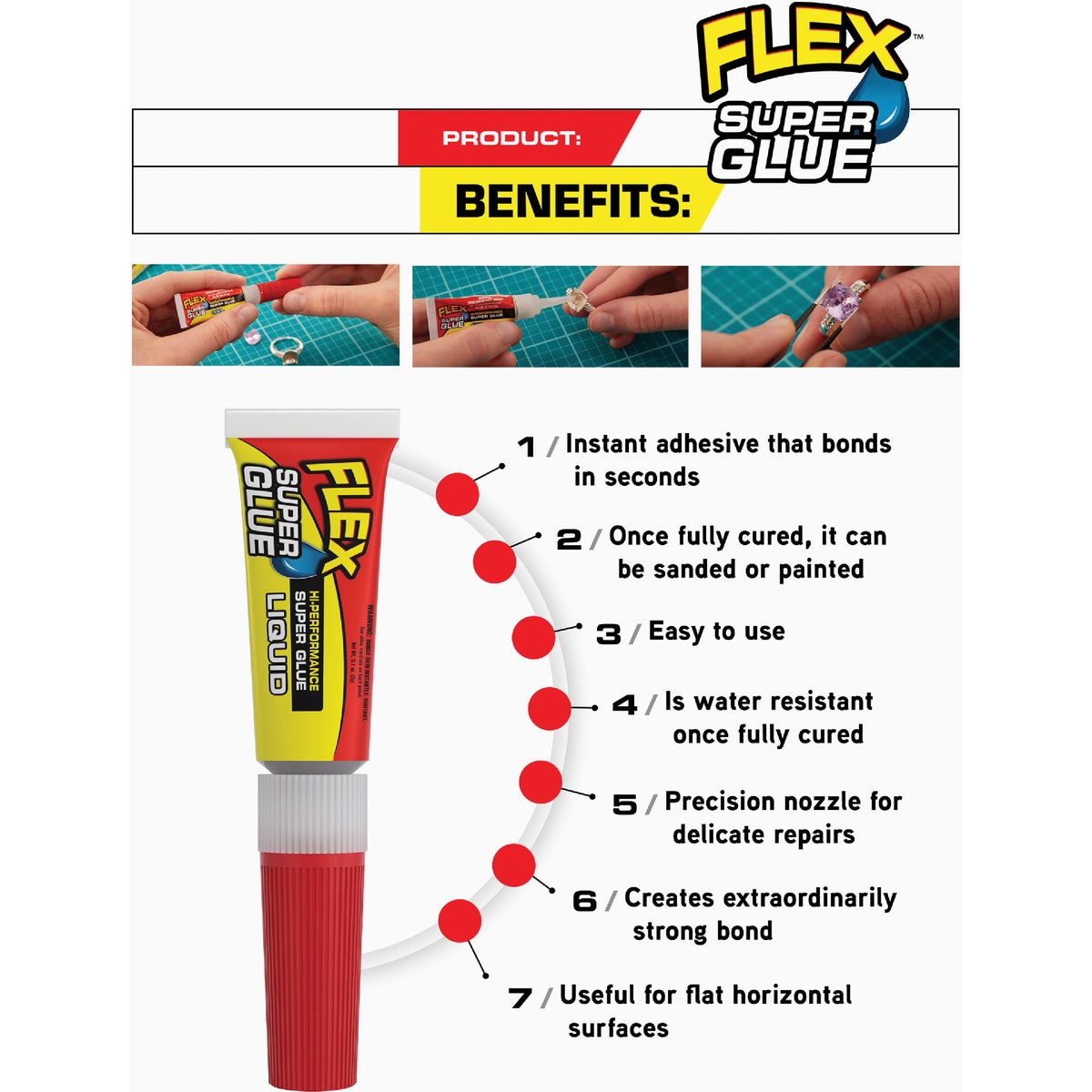 Flex 0.1 Oz. Liquid Super Glue (2-Pack) Image 3