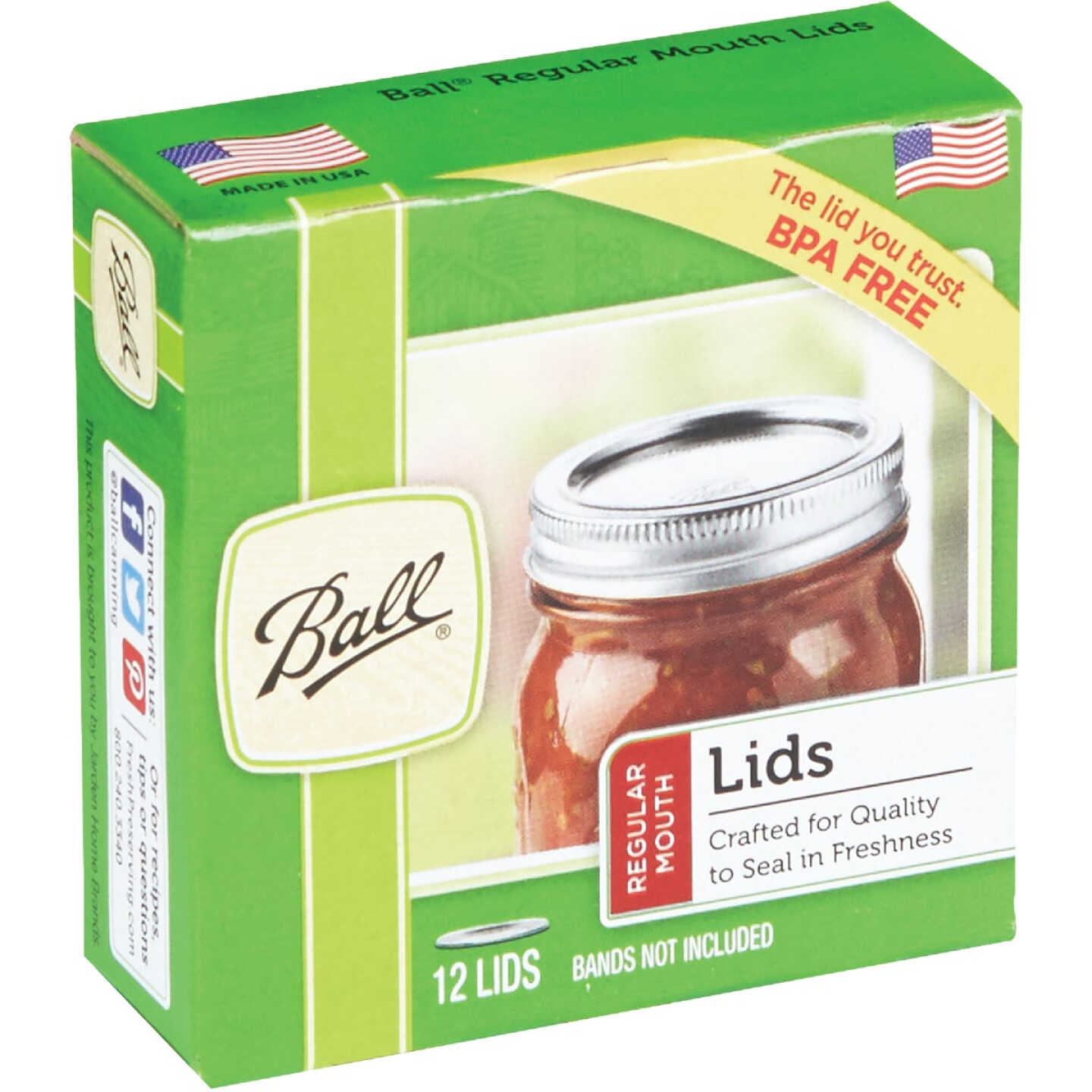 Ball Regular Mouth SureTight Lids (12-Count) Image 1