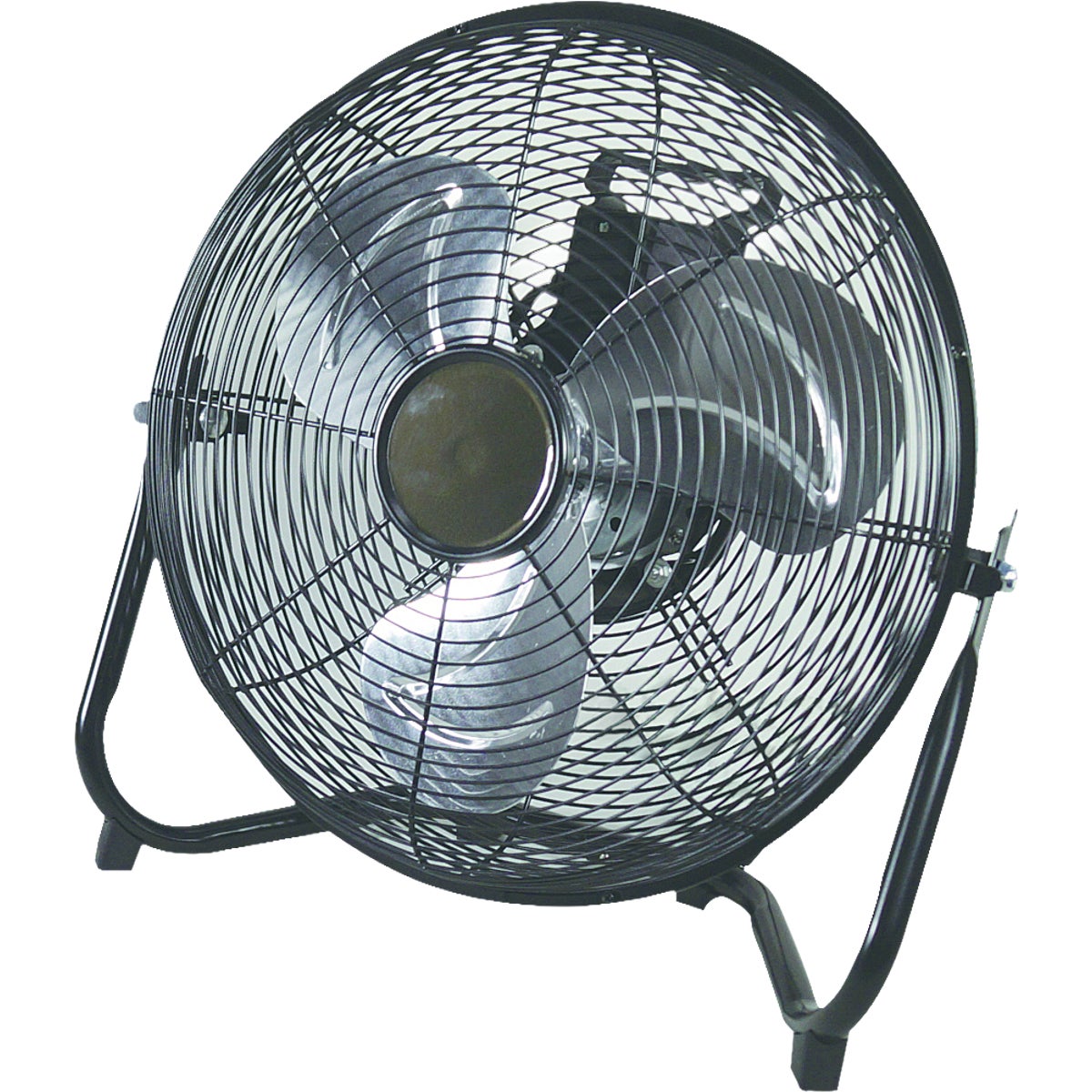 HomePointe 12 In. Black Heavy-Duty Metal High Velocity Floor Fan