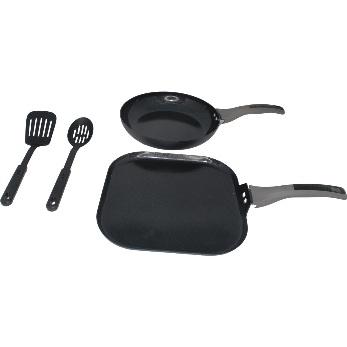 Mirro Get A Grip 2.0 Black Ceramic Coated Cookware Value Set (4-Piece)